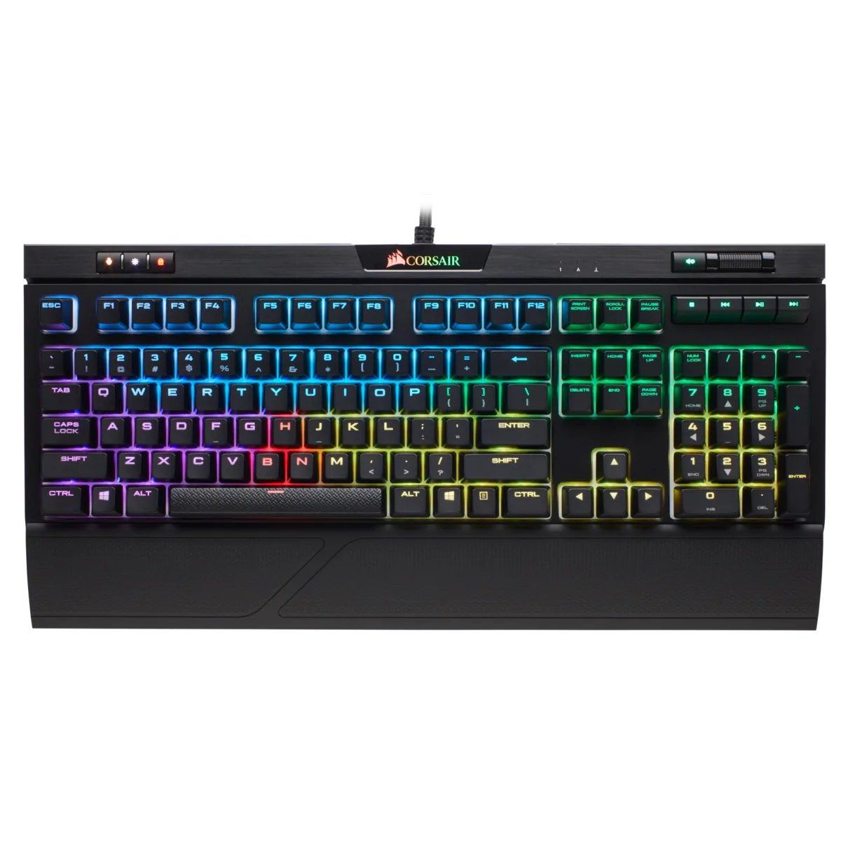 CORSAIR - Teclado Mecánico Gamer Corsair STRAFE RGB MK2 CHERRY MX Red CH-9104110-SP