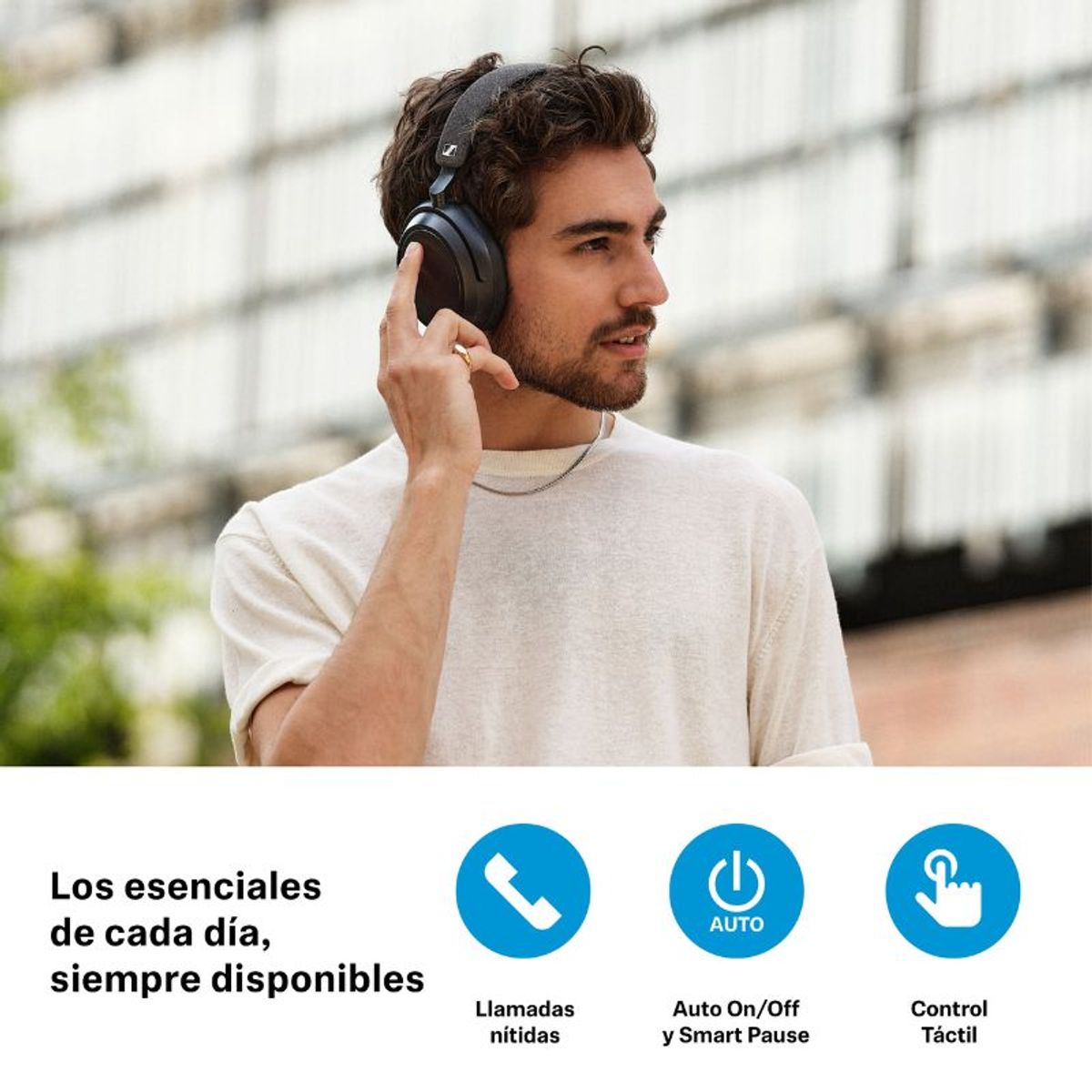 SENNHEISER - AUDIFONO BLUETOOTH SENNHEISER MOMENTUM WIRELESS 4 BLANCO 60 HORAS