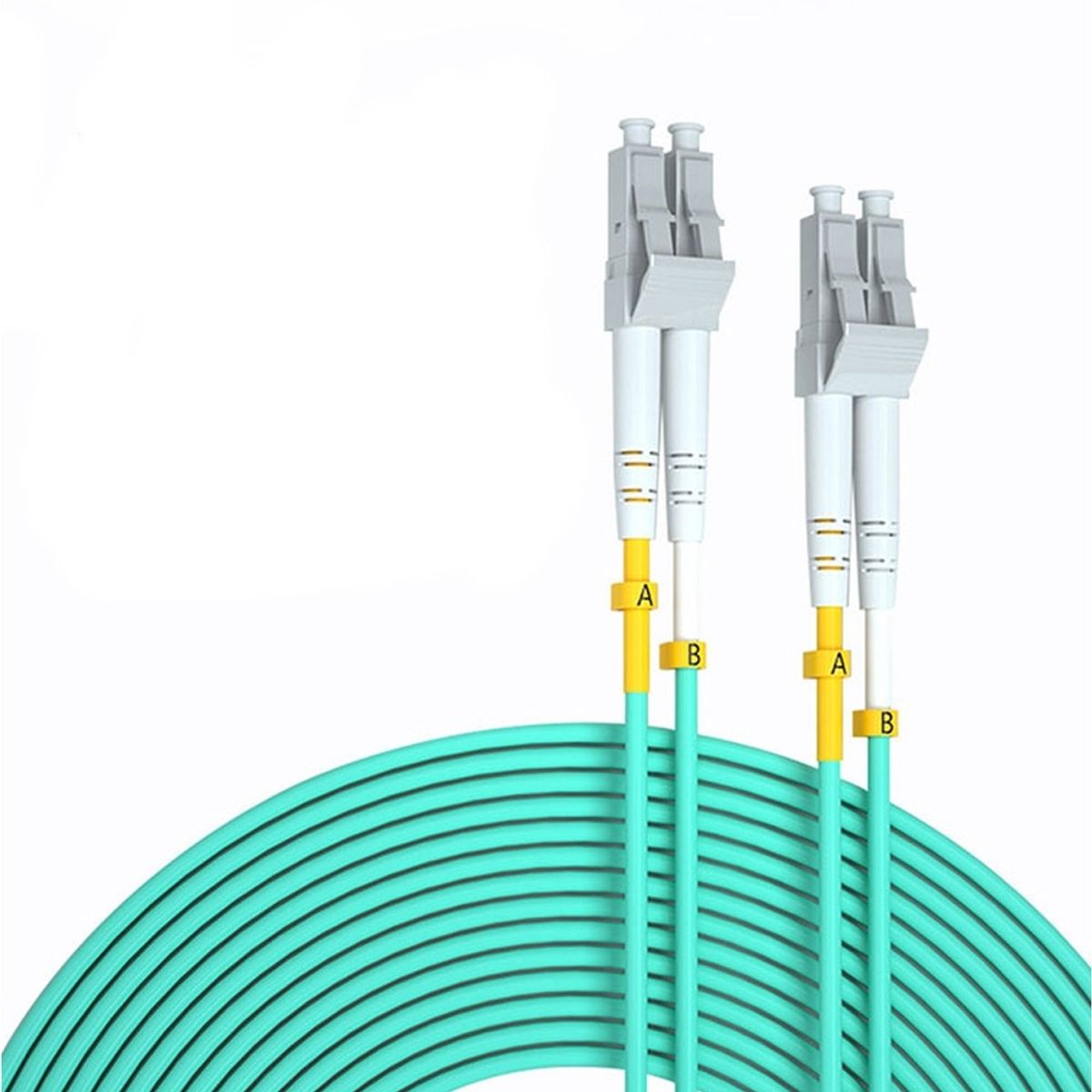 GENERICO - Cable patch cord de fibra optica OM3 3.0mm LC-LC 50dB 50/25 5 Metros