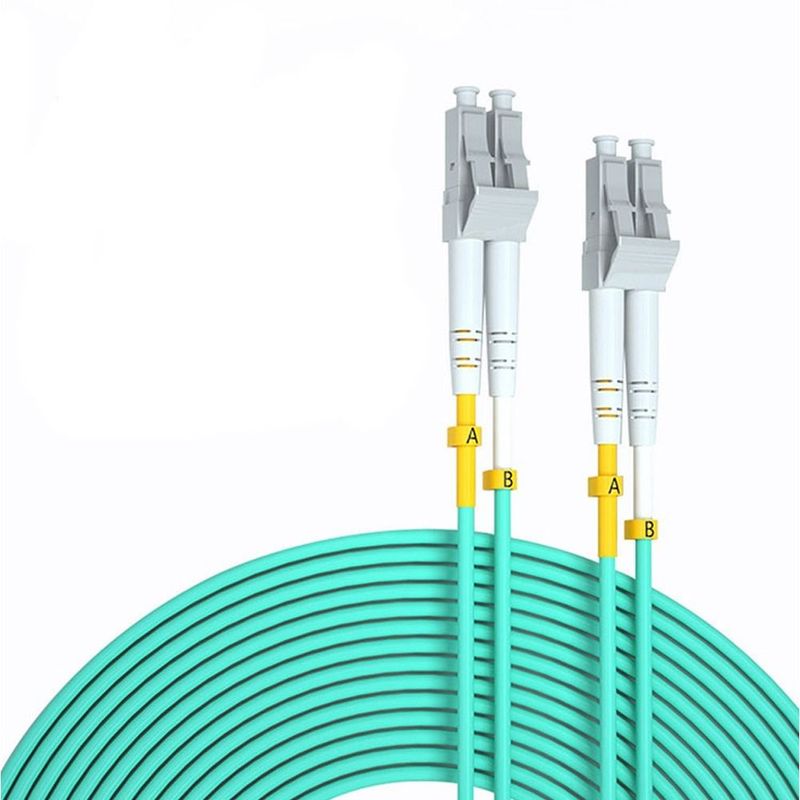 GENERICO - Cable patch cord de fibra optica OM3 3.0mm LC-LC 50dB 50/25 5 Metros