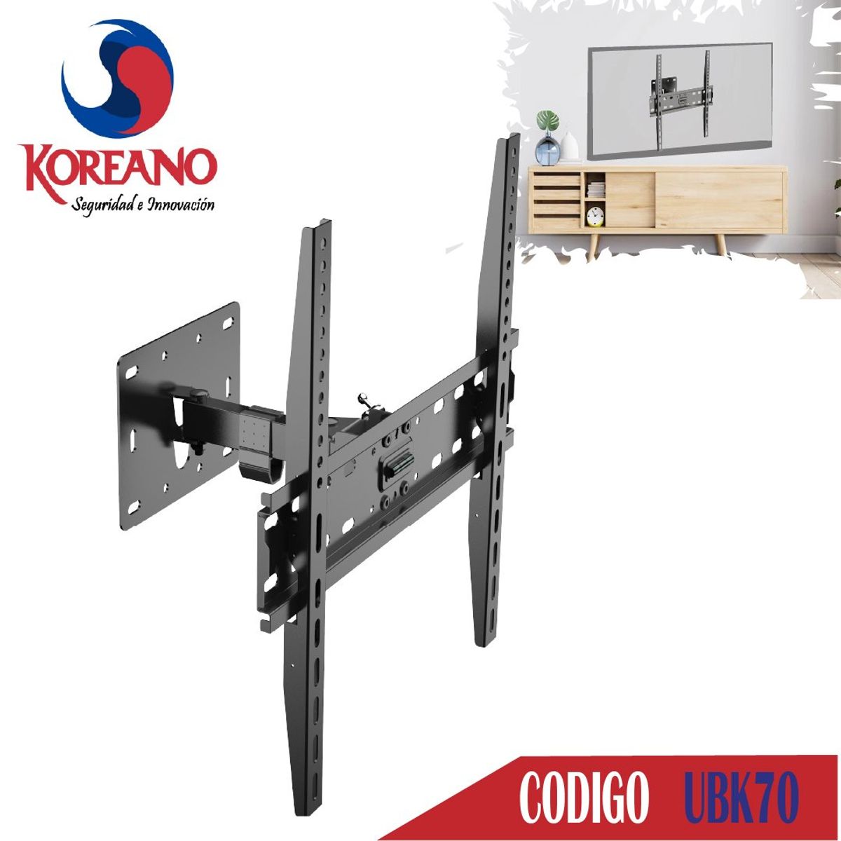 KOREANO SEGURIDAD E INNOVACION - Rack Móvil para TV de 32 a 60 Pulgadas - UBK70