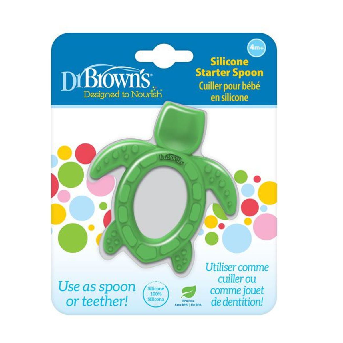 DR BROWNS - Cuchara de Inicio de Silicona modelo Tortuga