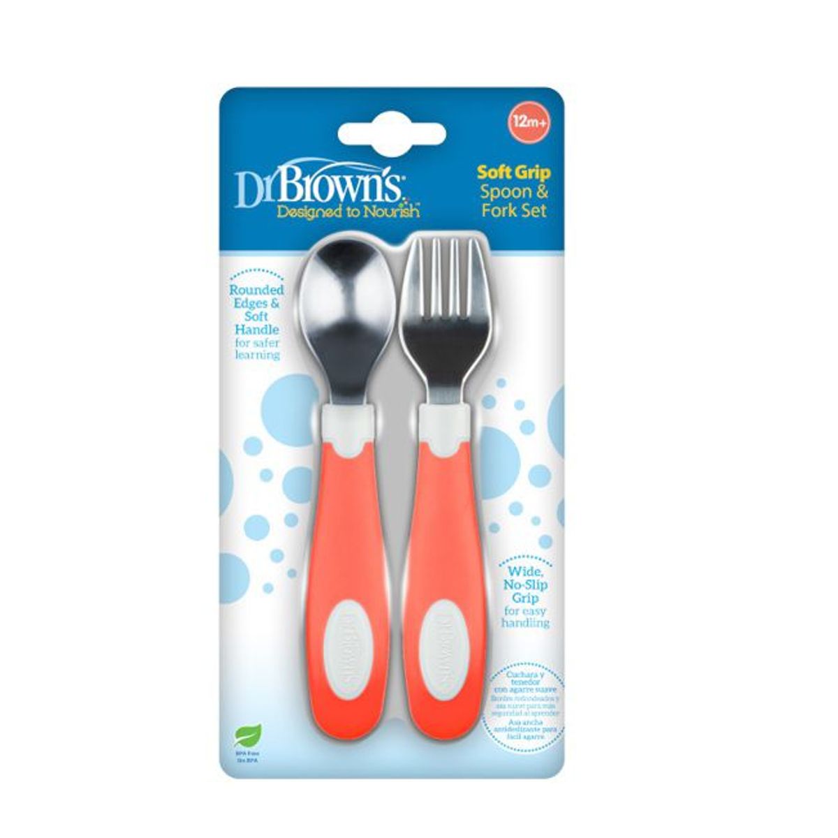 DR BROWNS - Set de Cuchara y Tenedor color Rojo