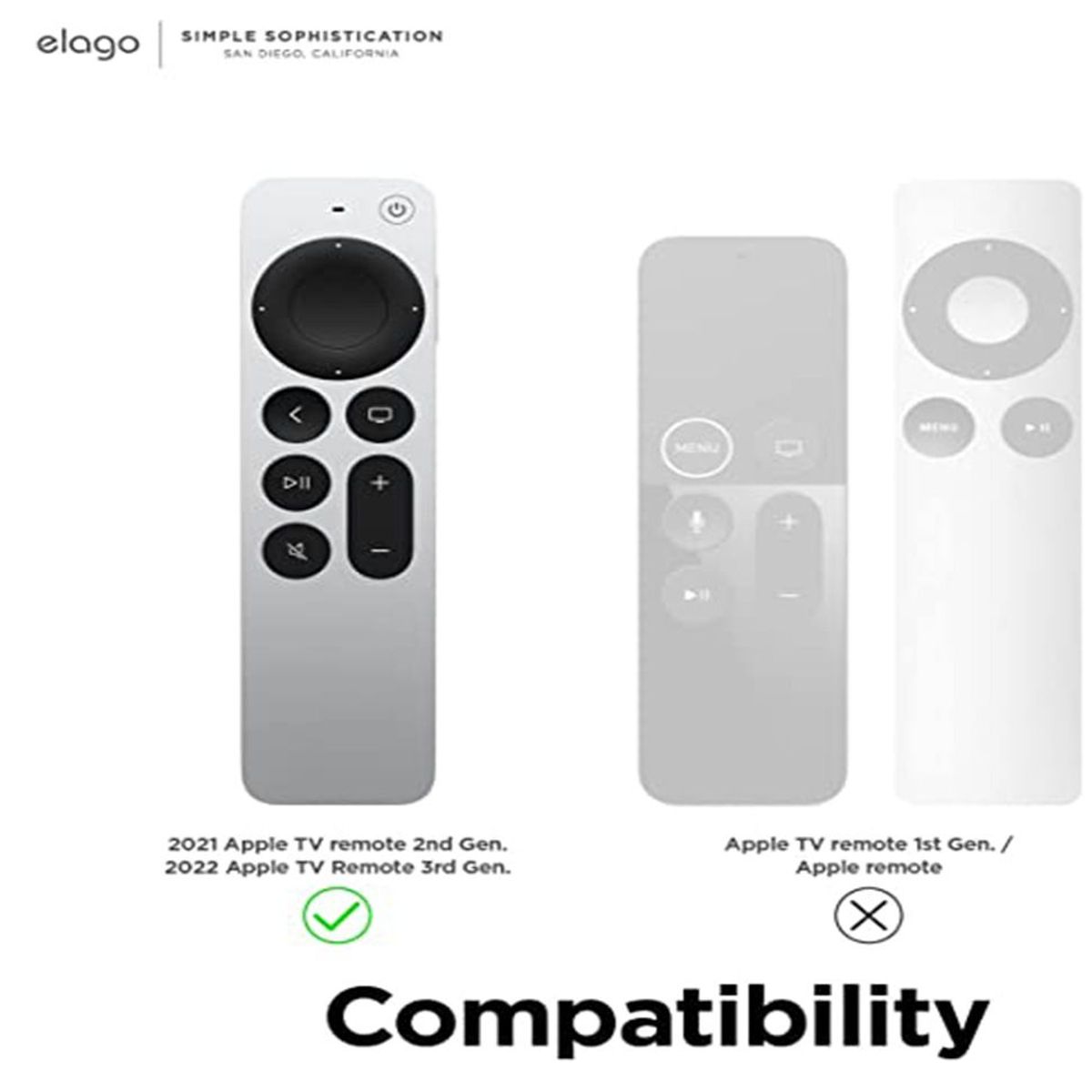 GENERICO - Funda R1 Compatible Con Apple TV Siri Remote 2021 Tecnología Magnética