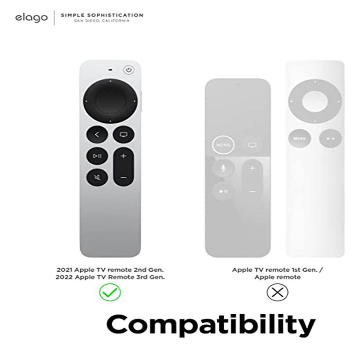 GENERICO - Funda R1 Compatible Con Apple TV Siri Remote 2021 Tecnología Magnética