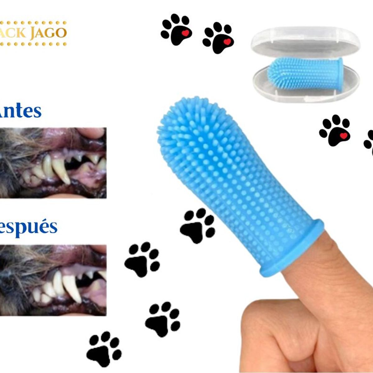 GENERICO - Cepillo dental para Mascotas Color Azul
