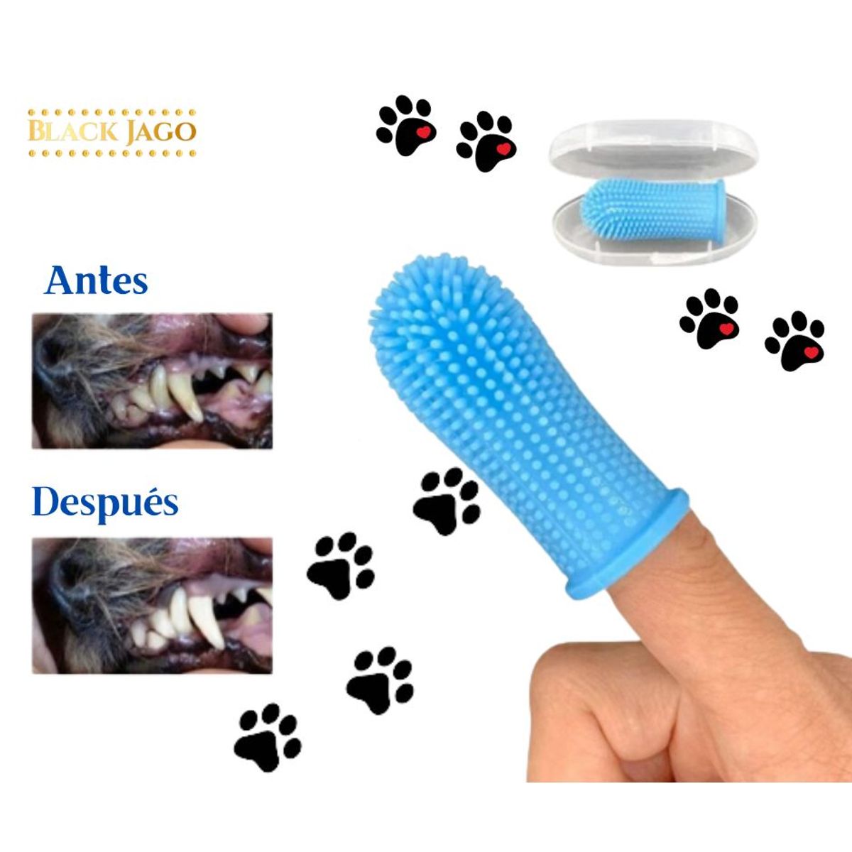 GENERICO - Cepillo dental para Mascotas Color Azul