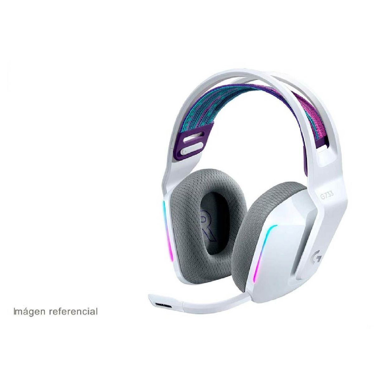 LOGITECH - Audifono Gaming Logitech G G733 LIGHTSPEED RGB Wireless White