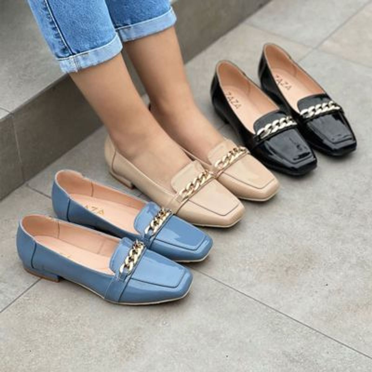 GENERICO - 13835C-58 Mocasin Mujer Mm58 Color Celeste