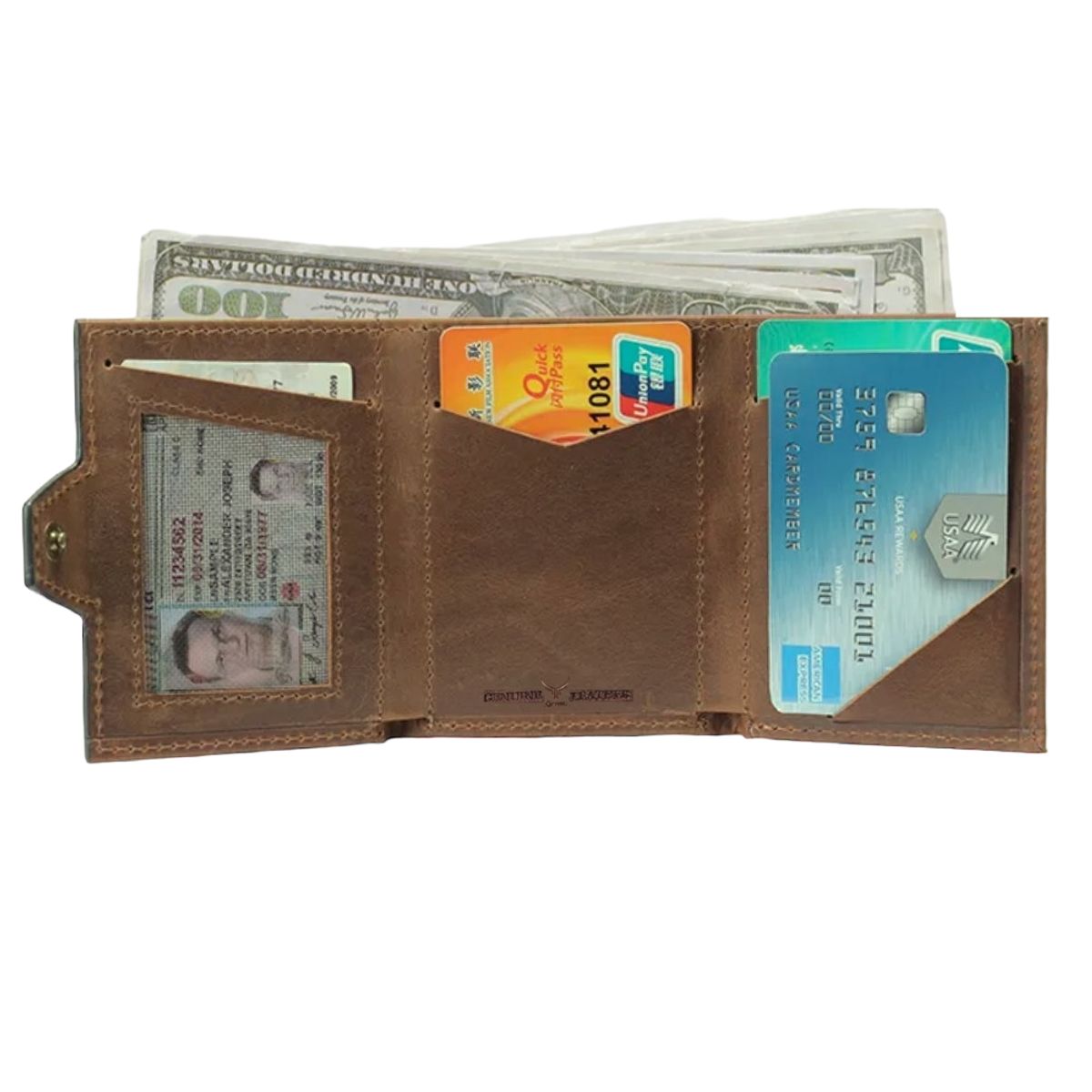 ARMUZ - Billetera de Cuero Vacuno De Tres Cuerpos 1036