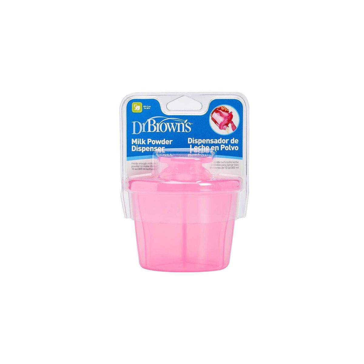 DR BROWNS - Dispensador de leche polvo color Rosado