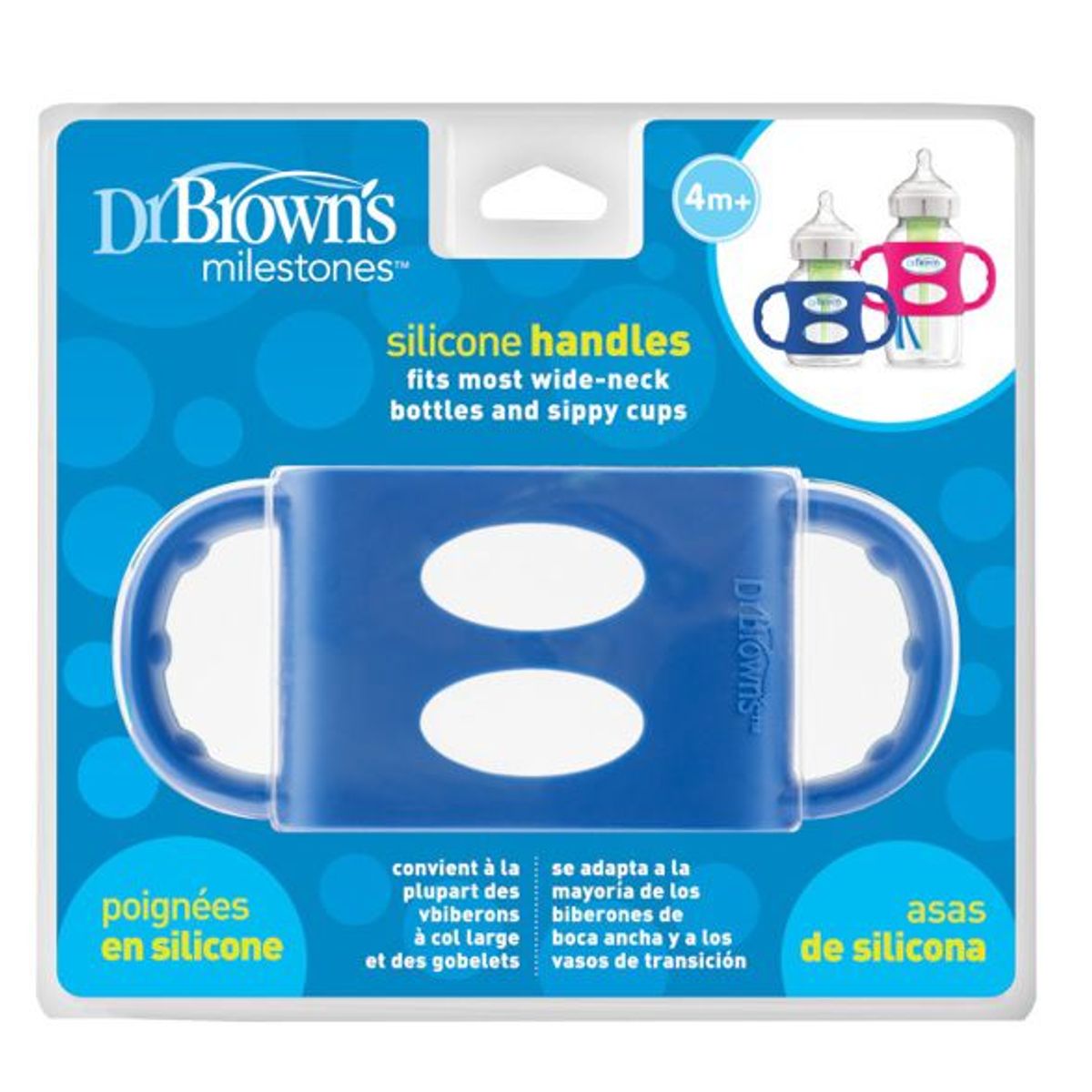 DR BROWNS - Asas de silicona boca ancha color azul