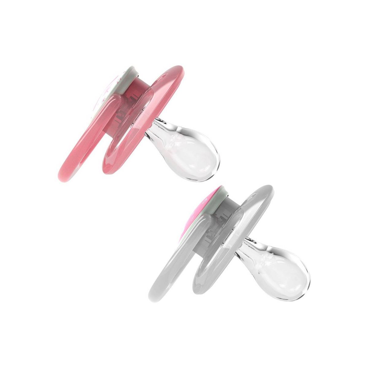 DR BROWNS - Set 2 Chupones Advantage que brilla 6-18m color Rosa/Gris