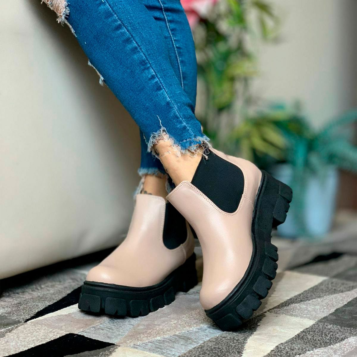 GENERICO - Botin Mujer 2052L-55 Madame Vastra Beige