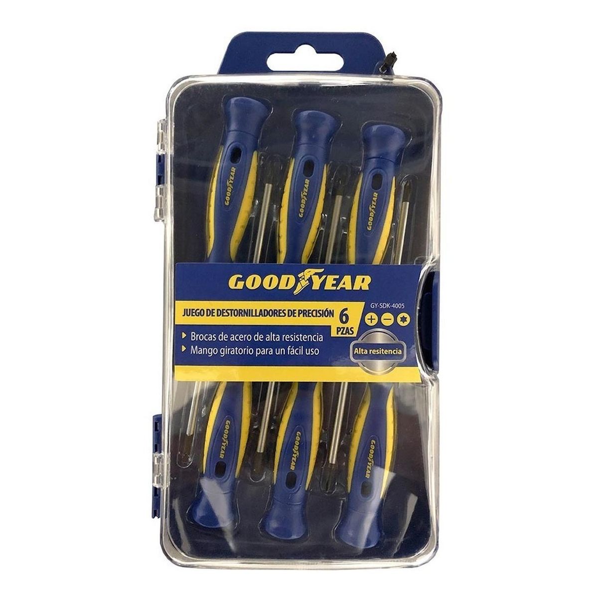 GOODYEAR - Destornilladores puntas precisión goodyear set 6 piezas