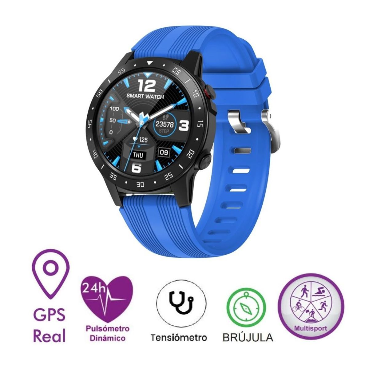 LEOTEC - SMARTWATCH LEOTEC MULTISPORT GPS BLUE