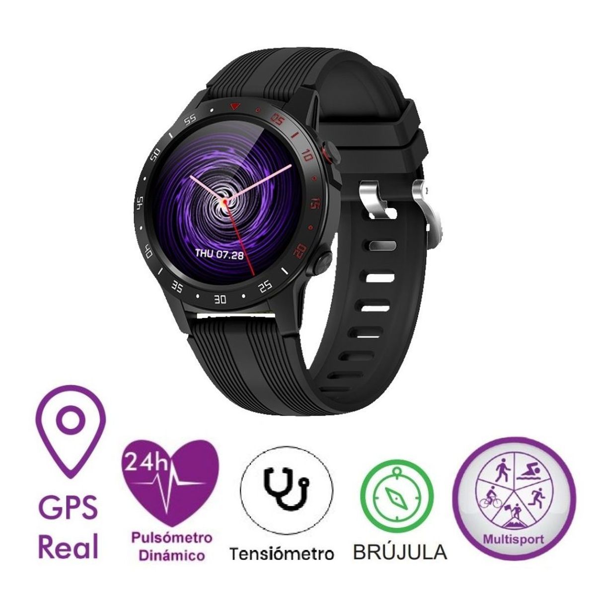 LEOTEC - SMARTWATCH LEOTEC MULTISPORT GPS BLACK