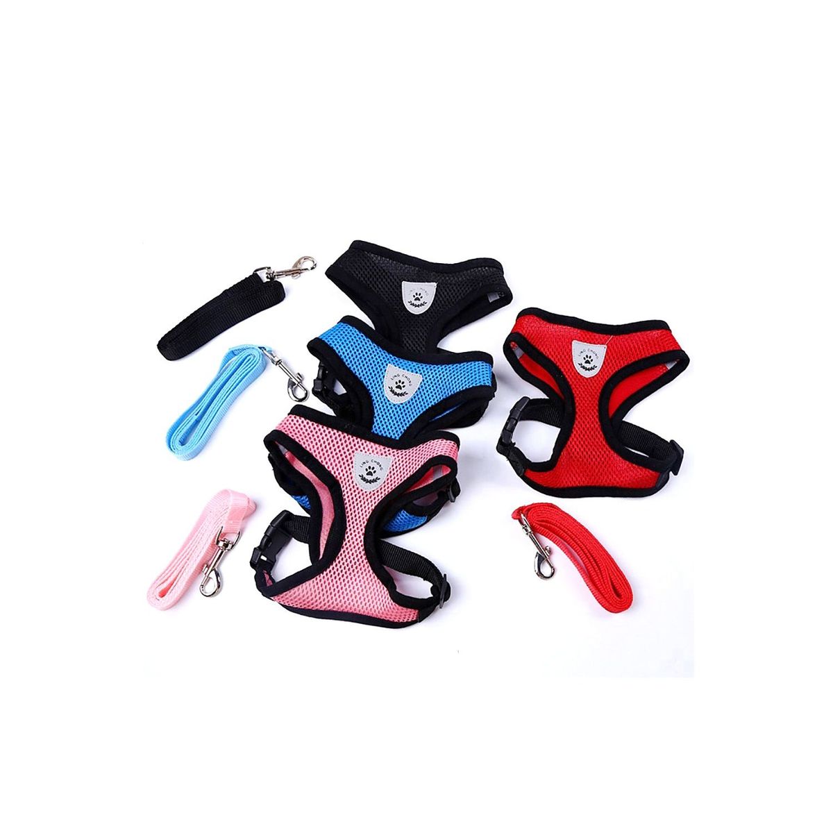 QUE PATAS PET SHOP - Pechera Regulable con Correa para Perros y Gatos S Azul