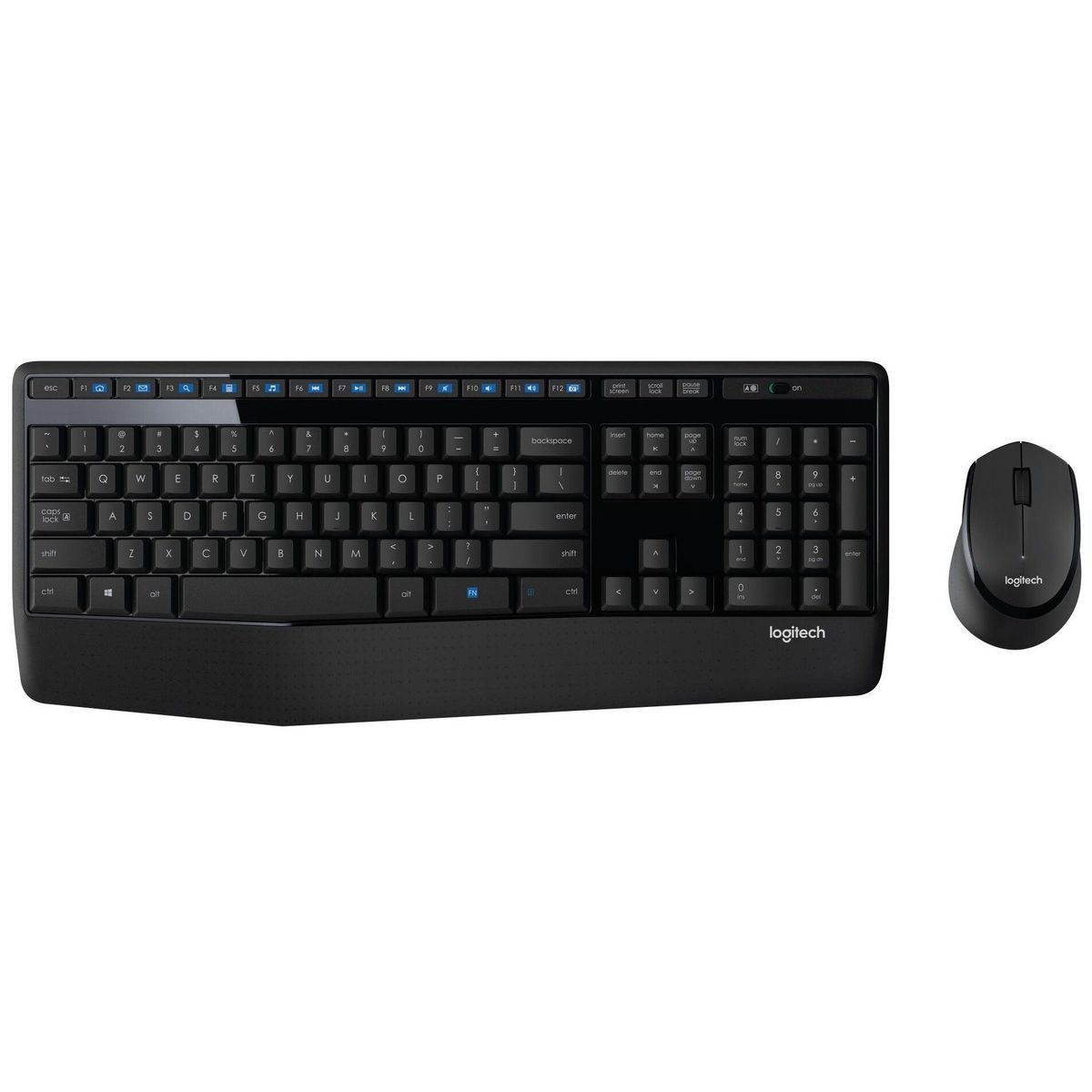 LOGITECH - Teclado y Mouse Logitech Wireless MK345 Black USB Español 920-007820