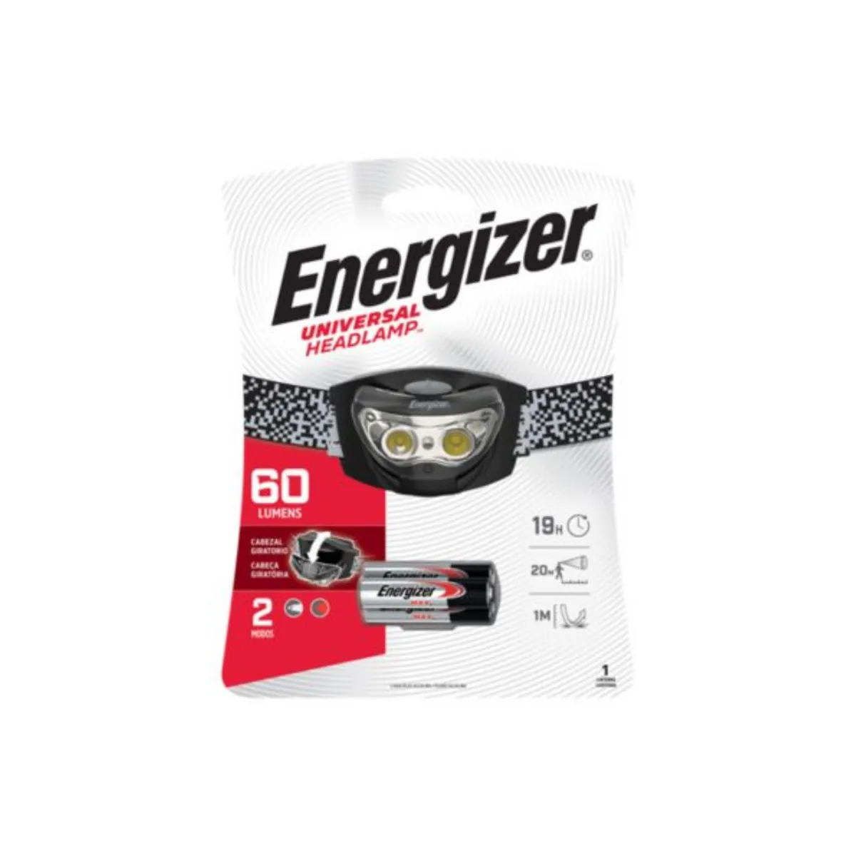 ENERGIZER - Energizer 60 Lumens Linterna Frontal - Cabeza - Manos Libres