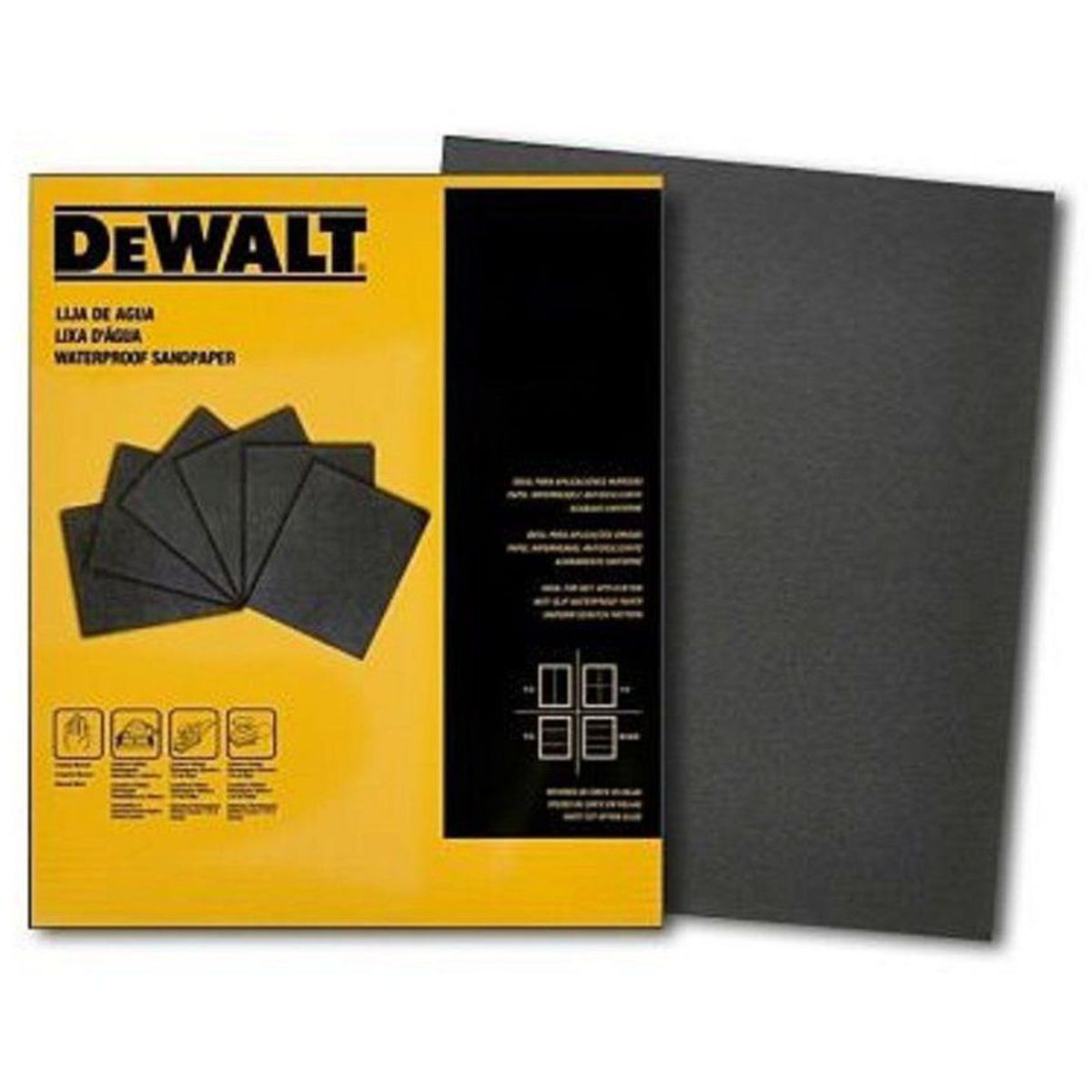 DEWALT - Lija en Pliego al Agua Grano 220 Oxido Aluminio - Pack x 25 unid