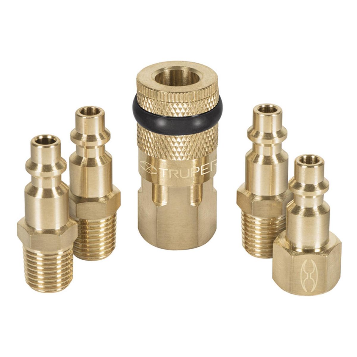 TRUPER - Juego de acople y conector laton 1/4" npt 5 pzs. truper coral-5 19081