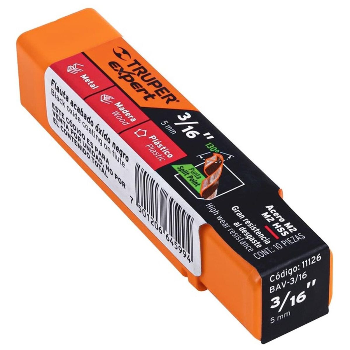 TRUPER - Broca hss 3/16" truper 11126