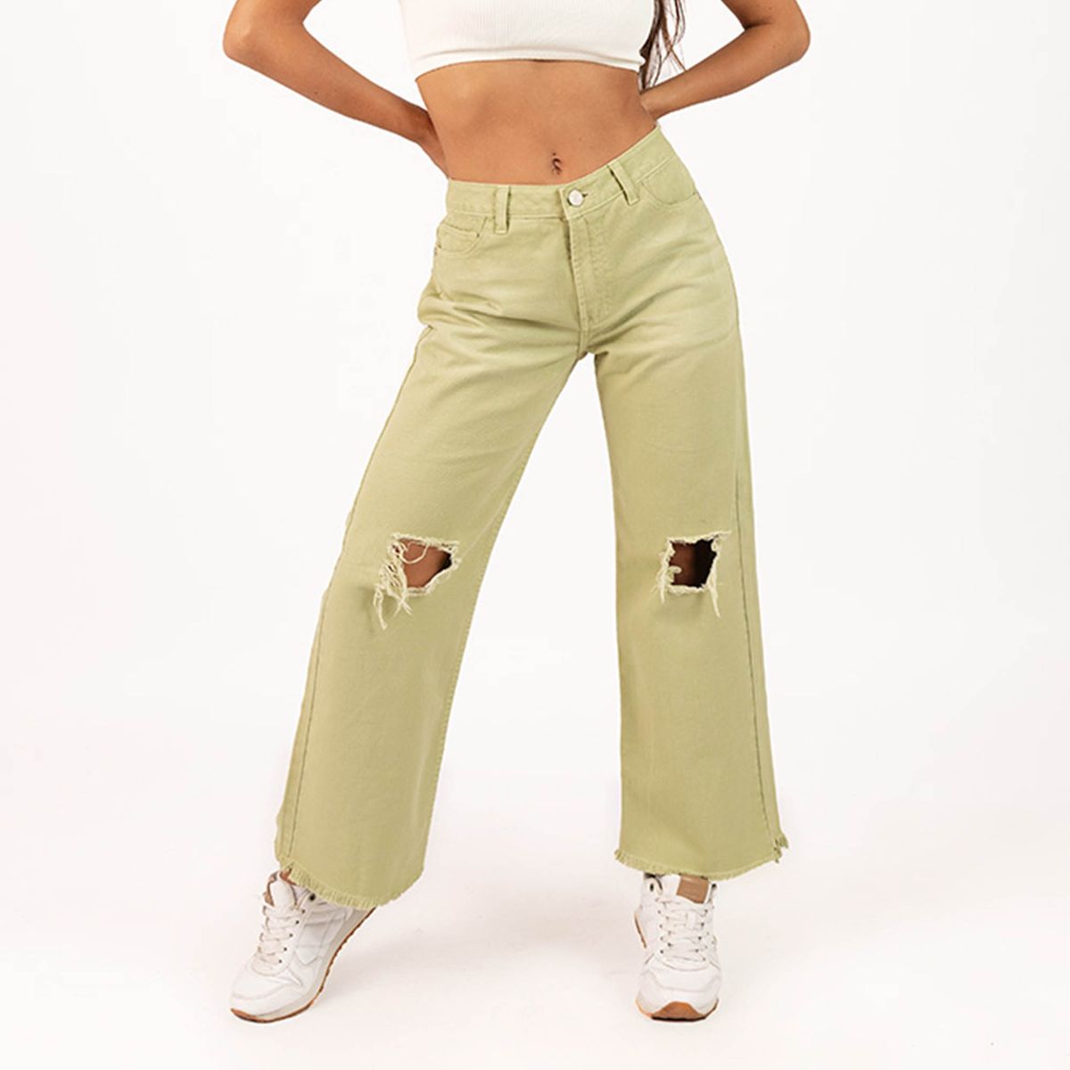 COTTON'S JEANS - Pantalón Campana Mujer Cottons Jeans Isabela Rosa bebe