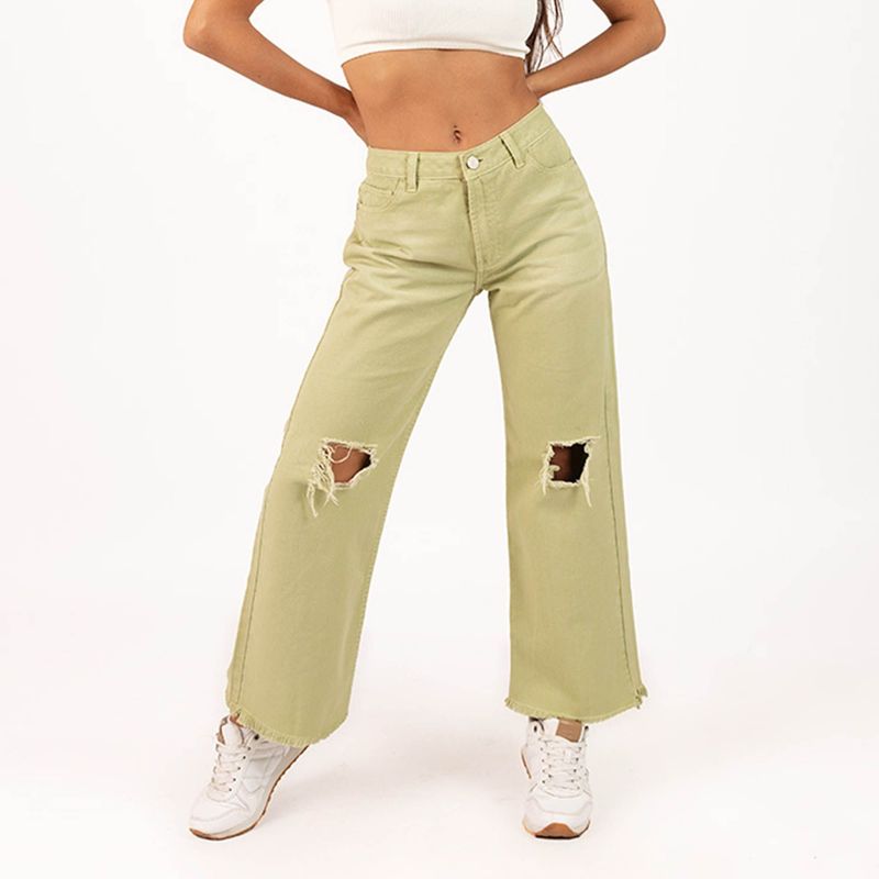 COTTON'S JEANS - Pantalón Campana Mujer Cottons Jeans Isabela Rosa bebe