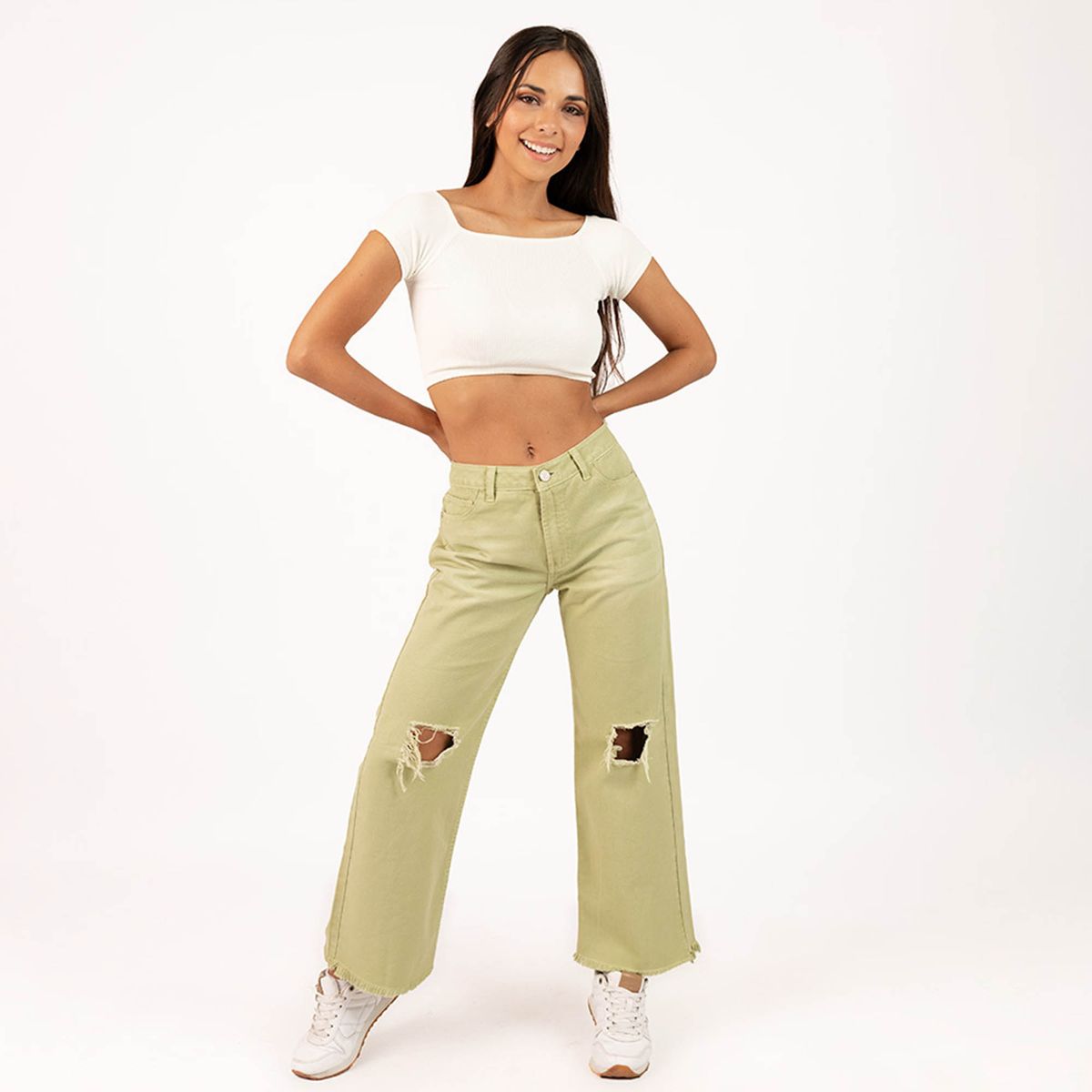 COTTON'S JEANS - Pantalón Campana Mujer Cottons Jeans Isabela Rosa bebe