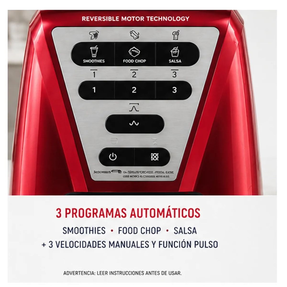 OSTER - Licuadora tecnología reversible con Programas 1500 Wats BLST3A-R2G