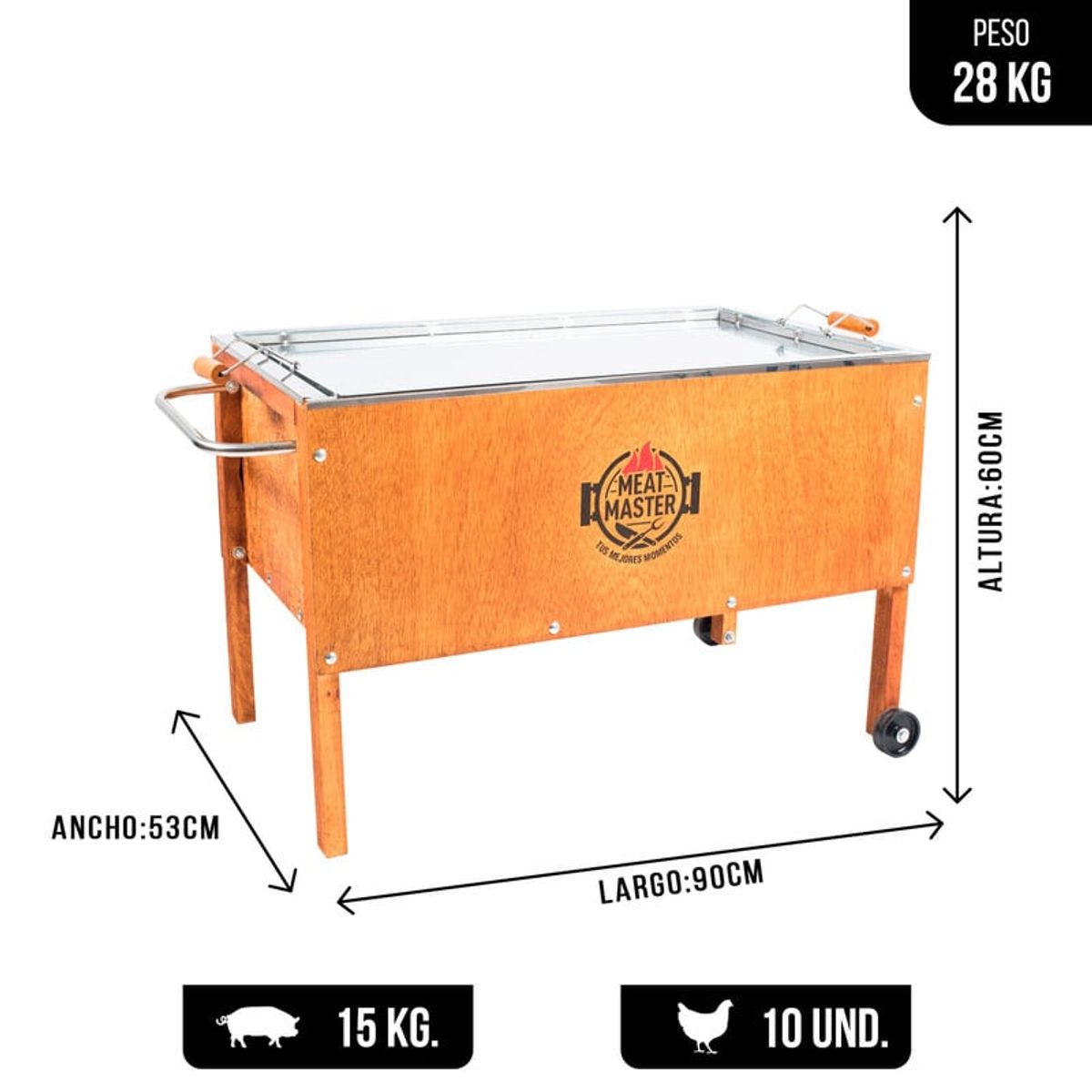 MEAT MASTER - Caja China Master Inoxidable Grande
