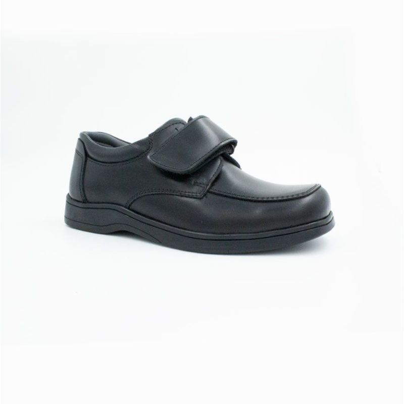 FAR WEST - Zapato Escolar Cuero Far West Liam Negro