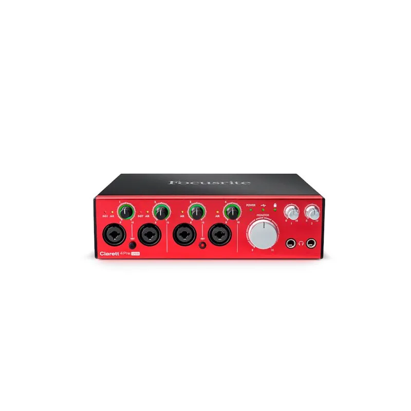 FOCUSRITE - Interfaz de Audio Premium Clarett + 4PRE USB  Plugins