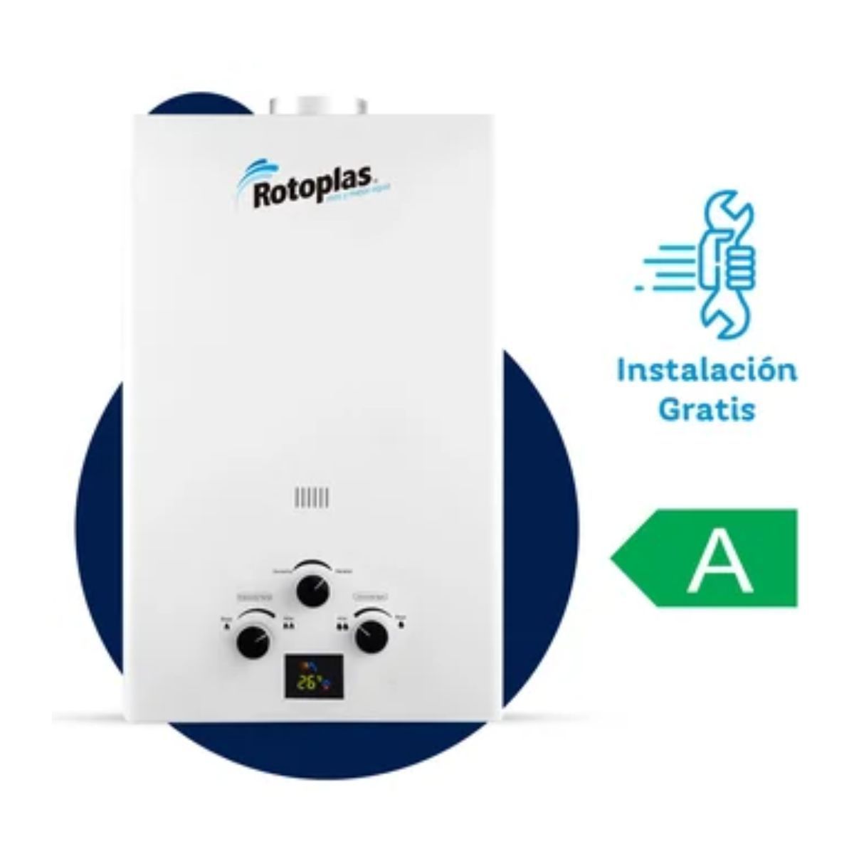 ROTOPLAS - Terma a Gas Rotoplas FLAMING 14L GLP