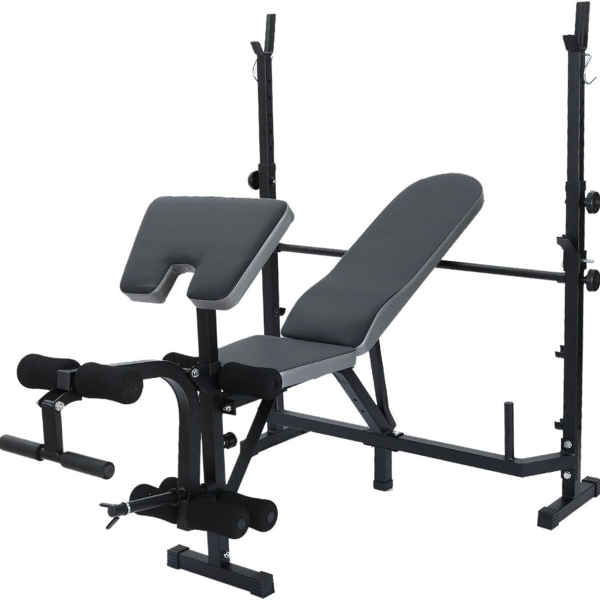 SPORT FITNESS - Mini gimnasio banca para pecho con predicador + polea  W505