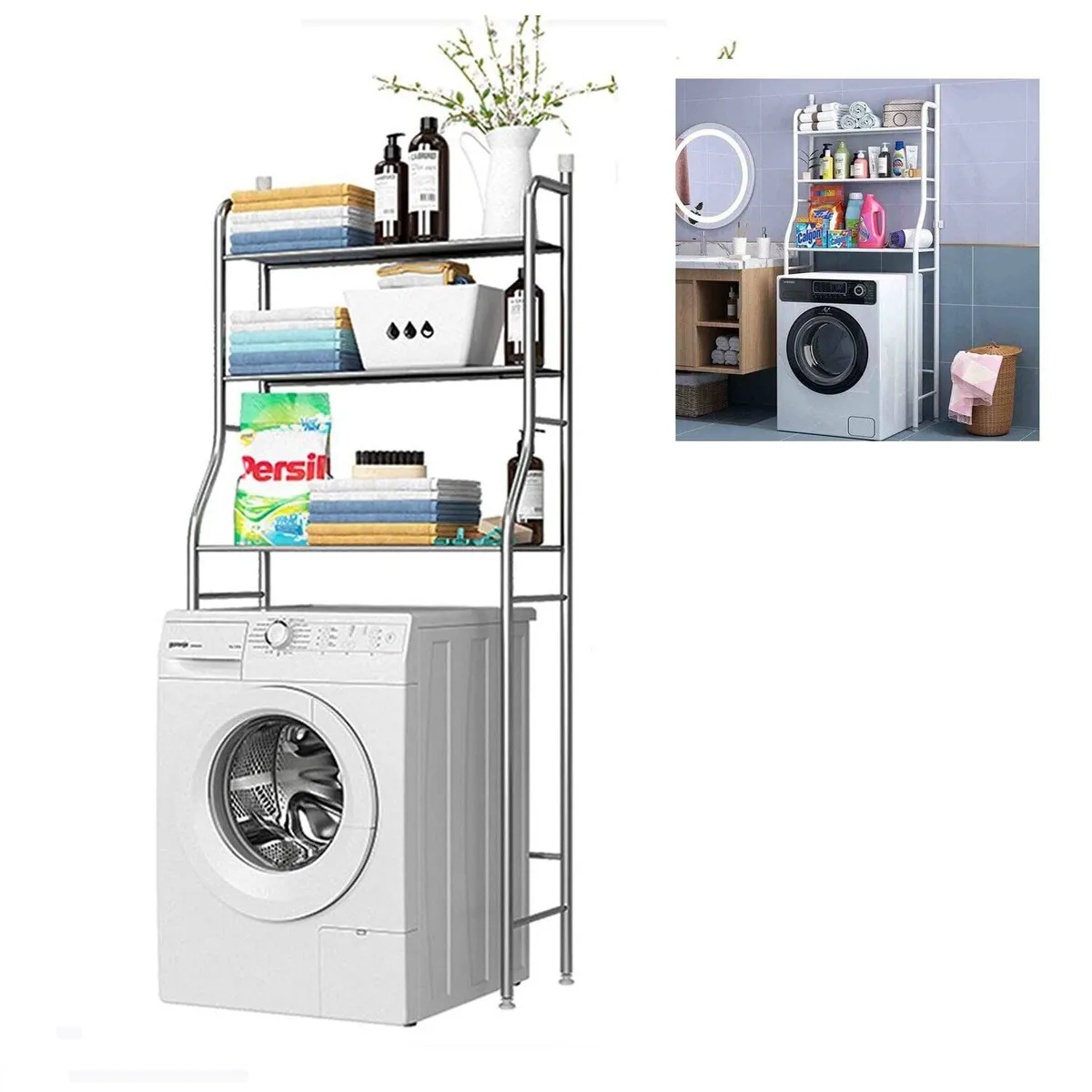 GENERICO - Estante de baño para organizador de lavadora