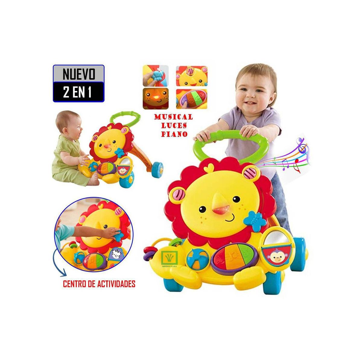 IDEAL - Andador Didactico caminador musical 2 en 1 león