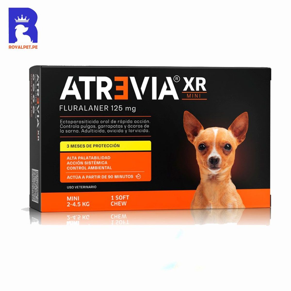 ATREVIA - Antipulgas Para Perro Atrevia XR Mini 125mg 2- 4.5 kg