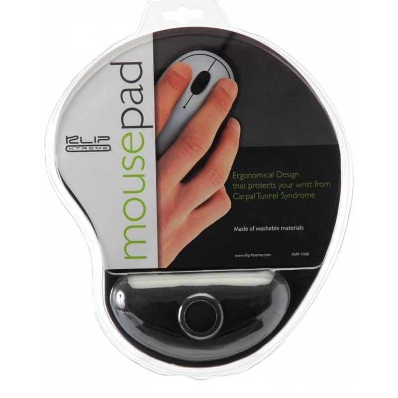 KLIPXTREME - Klip Xtreme Mouse Pad con Apoyamuñecas Antideslizante Negro KMP-100B