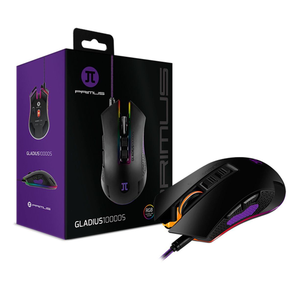 PRIMUS - Primus Mouse Gaming Gladius 10000S RGB USB Wired Gamer - PMO-201