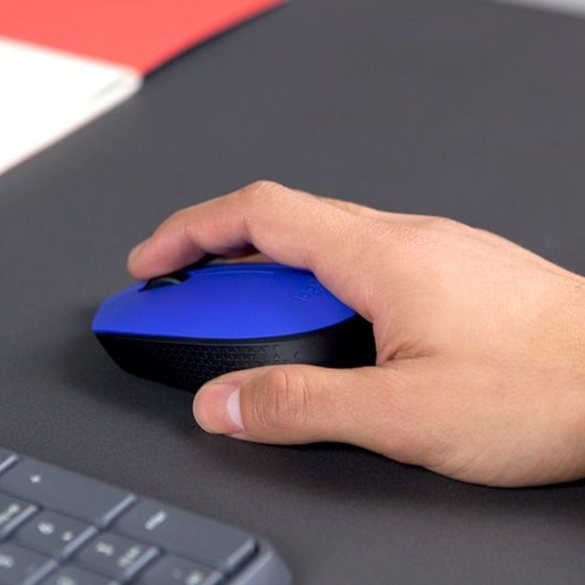 LOGITECH - Mouse Logitech M170 Wireless Inalámbrico Blue - 910-004800