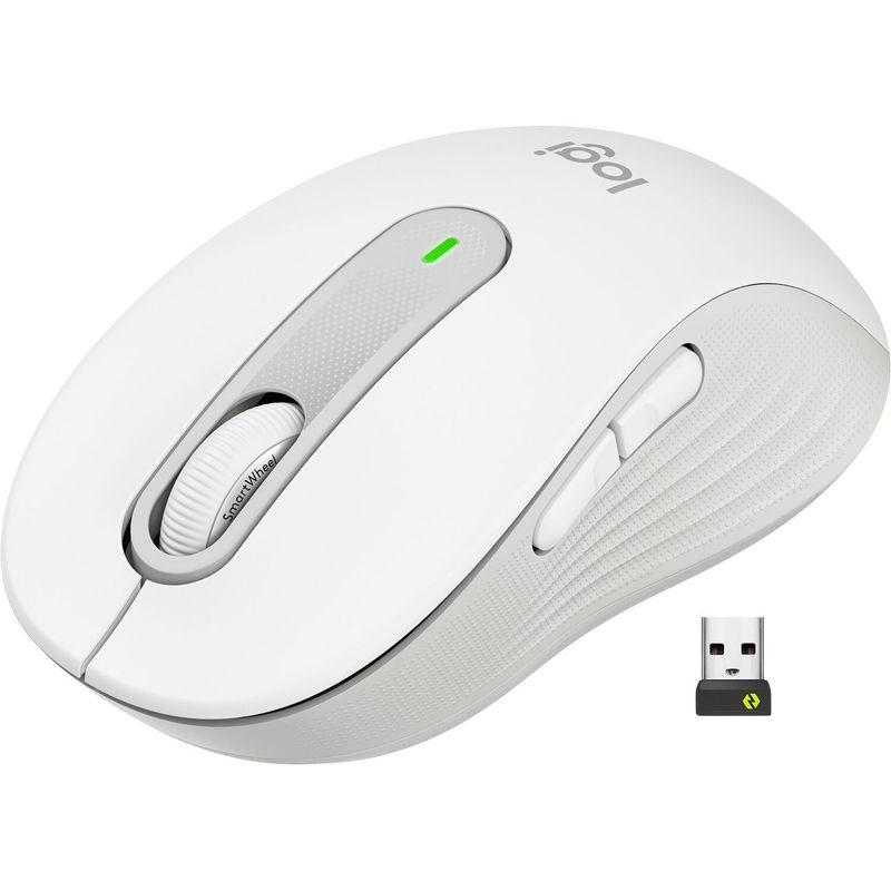 LOGITECH - Logitech Mouse Signature M650 Bluetooth 2000 dpi Blanco - 910-006252