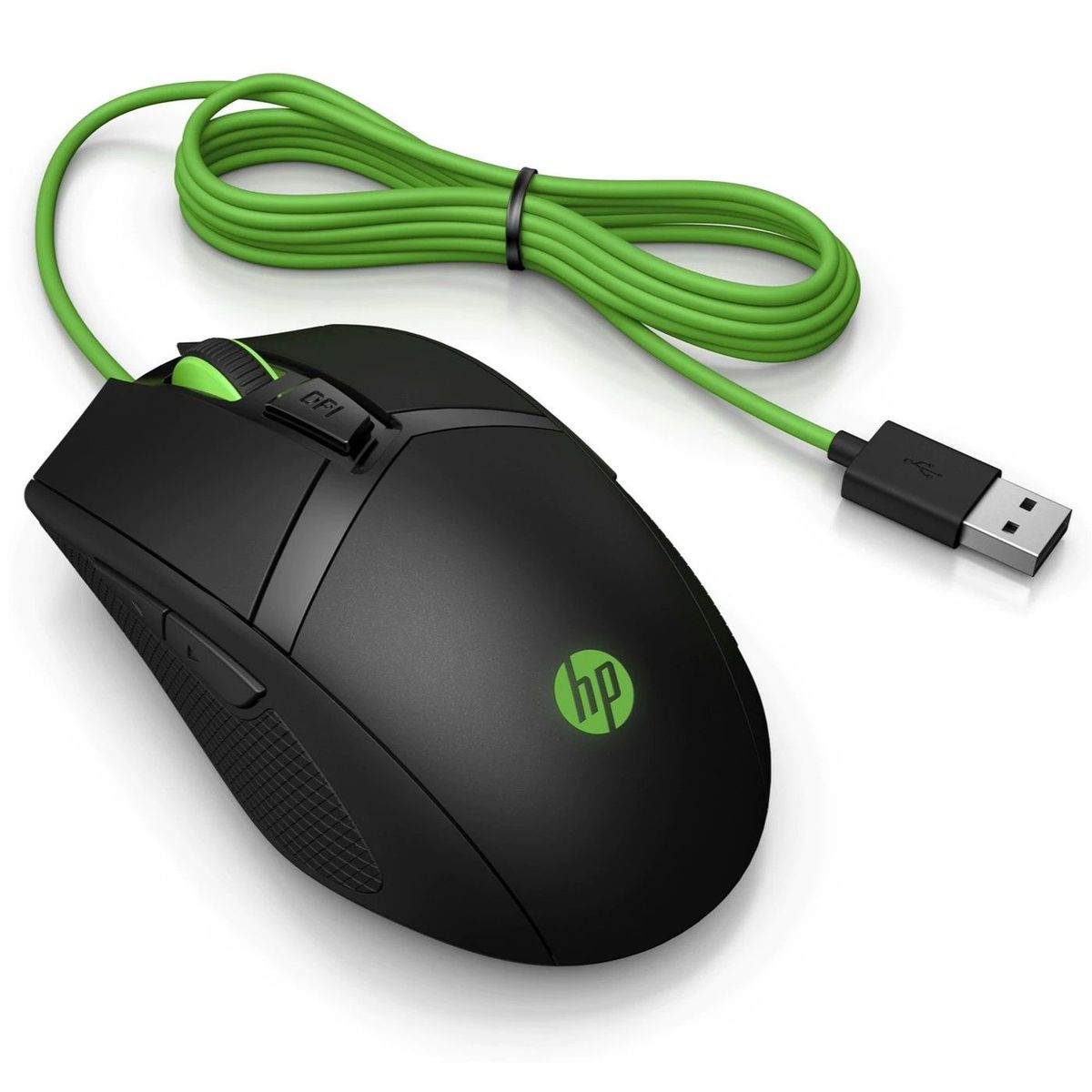 HP - HP Pavilion Gaming Mouse 300 Negro/Verde - 4PH30AA#ABL