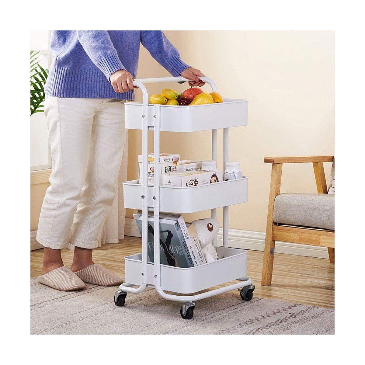 Estante Organizador Carrito Cocina Hogar Multifuncional 3 Niveles B, marca GRETAIL - Foto 2