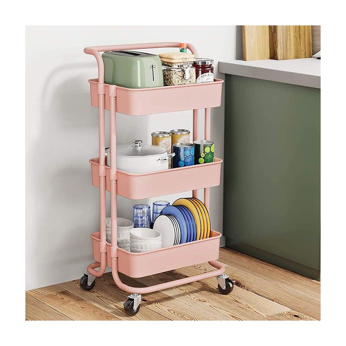 GRETAIL - Estante Organizador Carrito Cocina Hogar Multifuncional 3 Niveles R