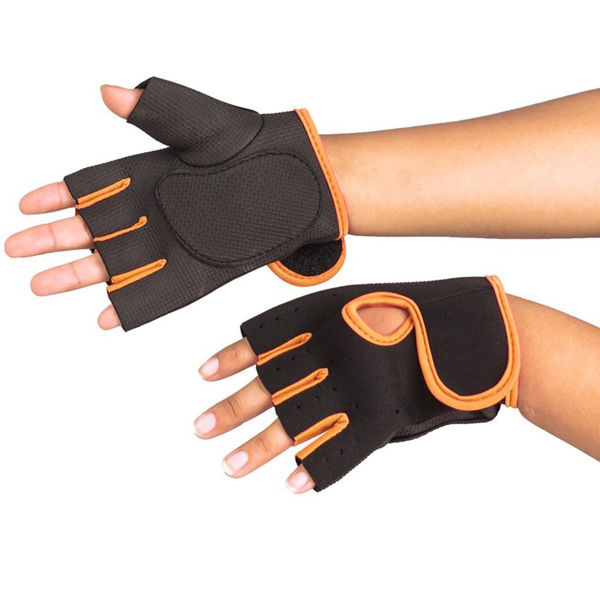 SPORT FITNESS - Guantes para levantar Peso - Entrenamiento Naranja-S