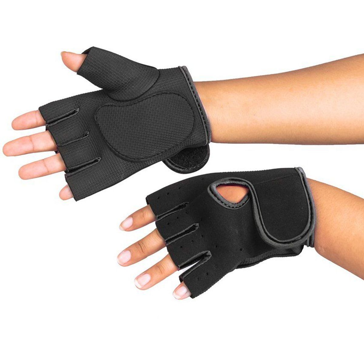 SPORT FITNESS - Guantes para levantar Peso - Entrenamiento Negro
