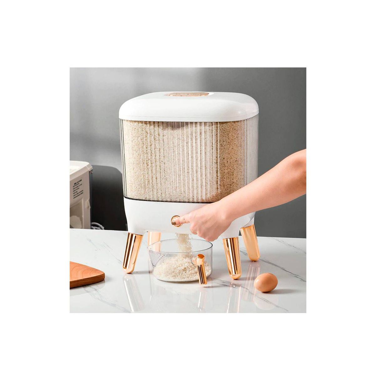 GRETAIL - Dispensador De Arroz Cereal Granos Gourmet Moderno 10kg