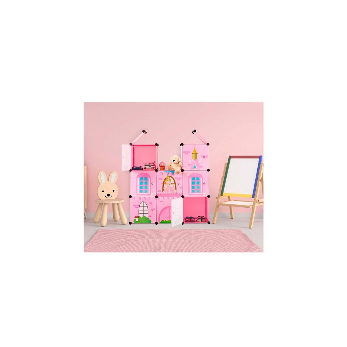GRETAIL - Organizador Armario Closet Dormitorio En Cubos Multiuso Niña Rosa